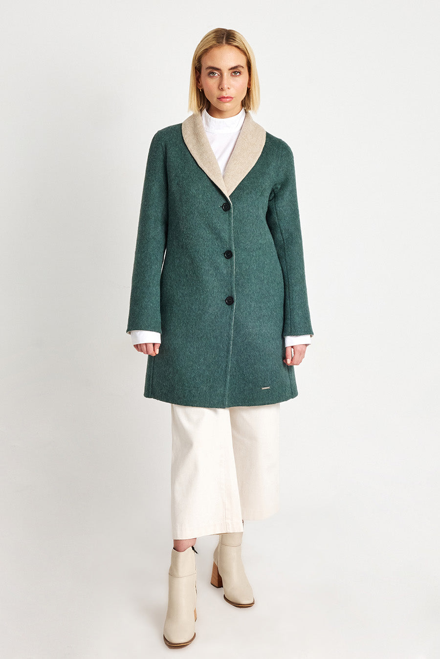 Willianne Coat Baby Alpaca Color Bosque