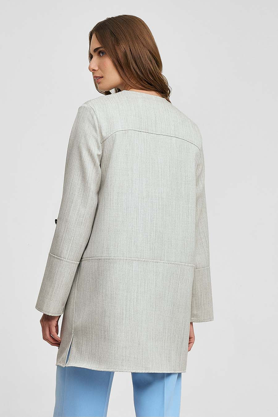 Window Coat Baby Alpaca Color Grey