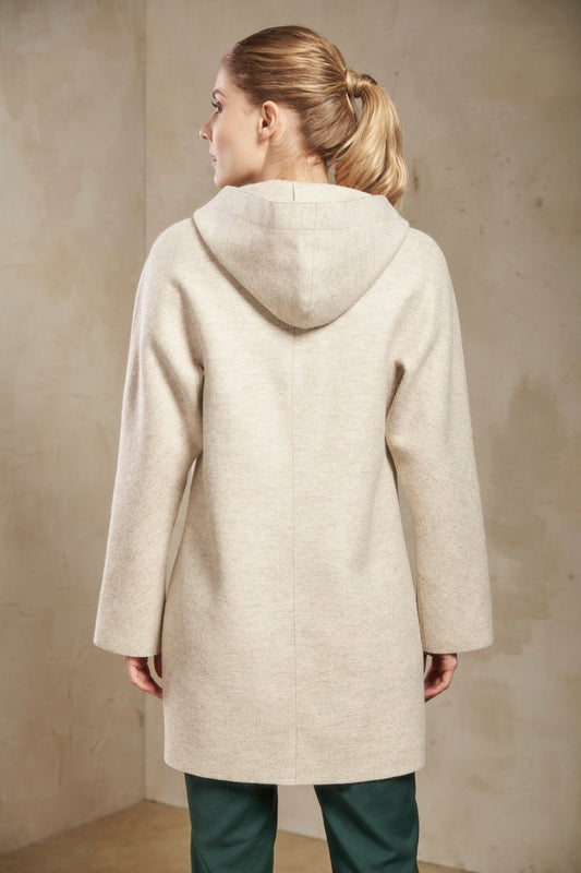 Abrigo Penumbra de Alpaca y Lana Color Nube