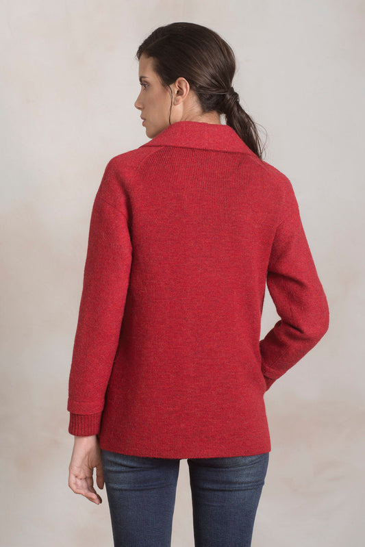 Abrigo Peony Alpaca &amp; Lana Color Rojo