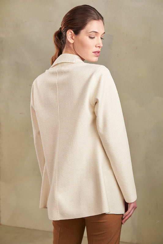 Abrigo Sixtine Alpaca &amp; Lana Color Crudo