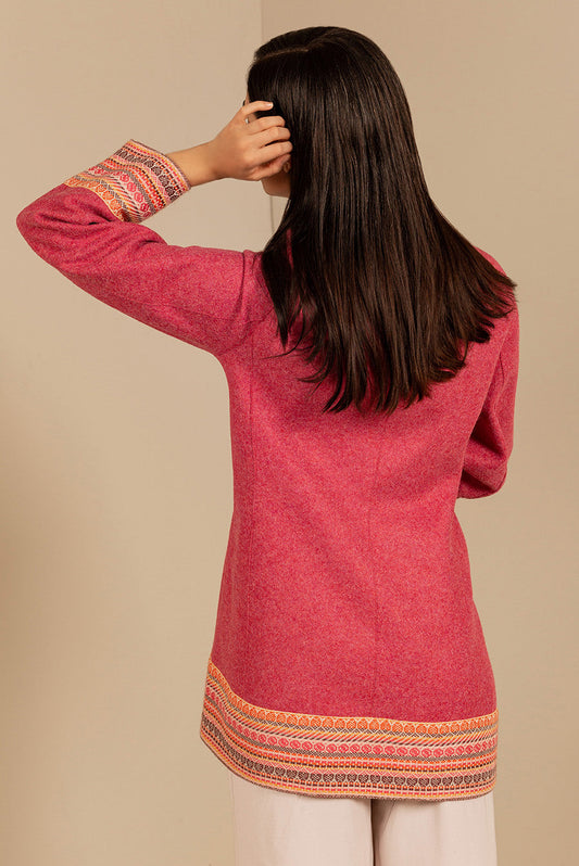Abrigo Sangria Alpaca &amp; Lana Color Lila