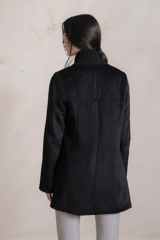 Abrigo Rising Baby Alpaca Suri Color Negro