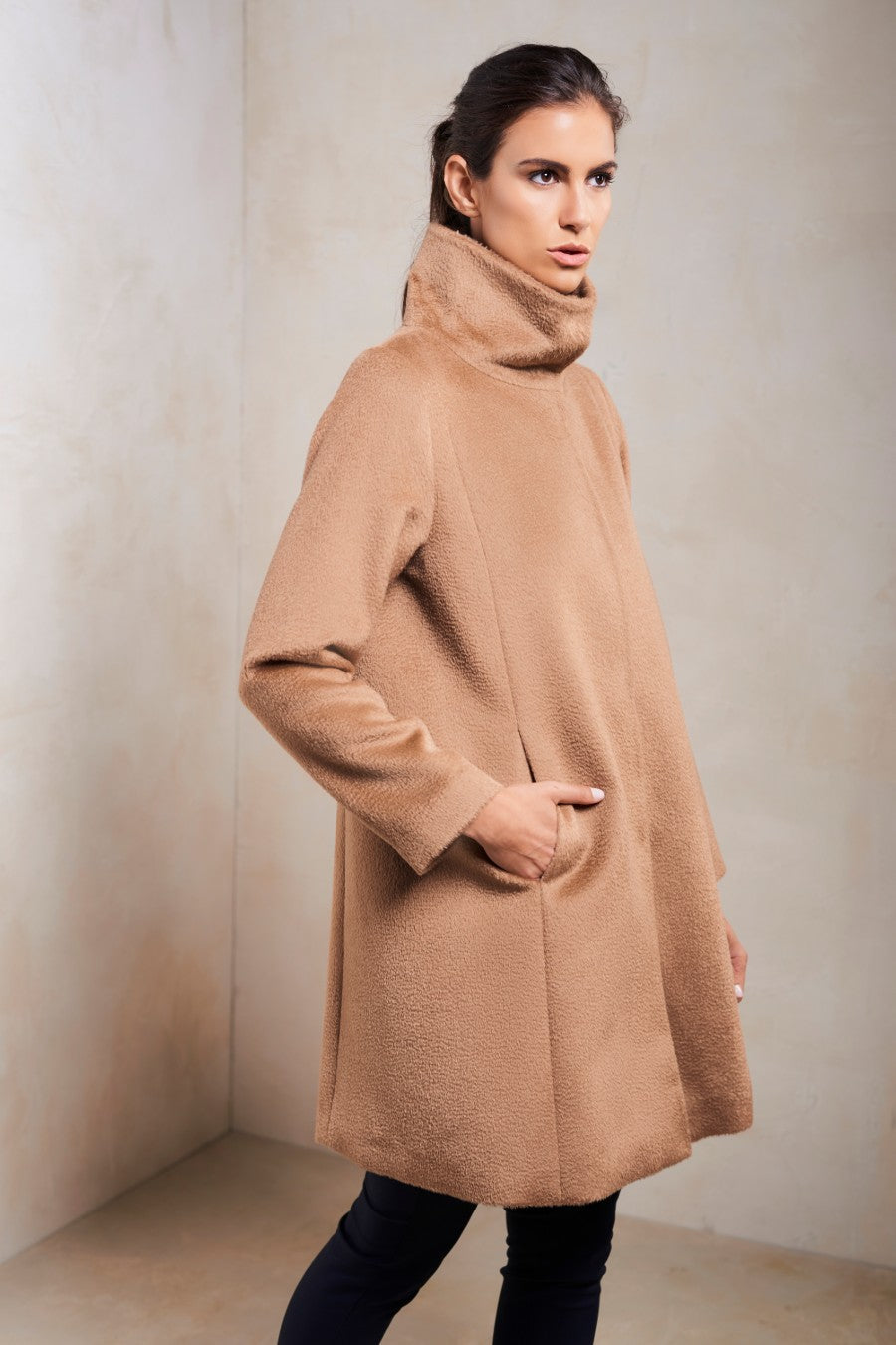 Zafira Coat Baby Alpaca Color Camel