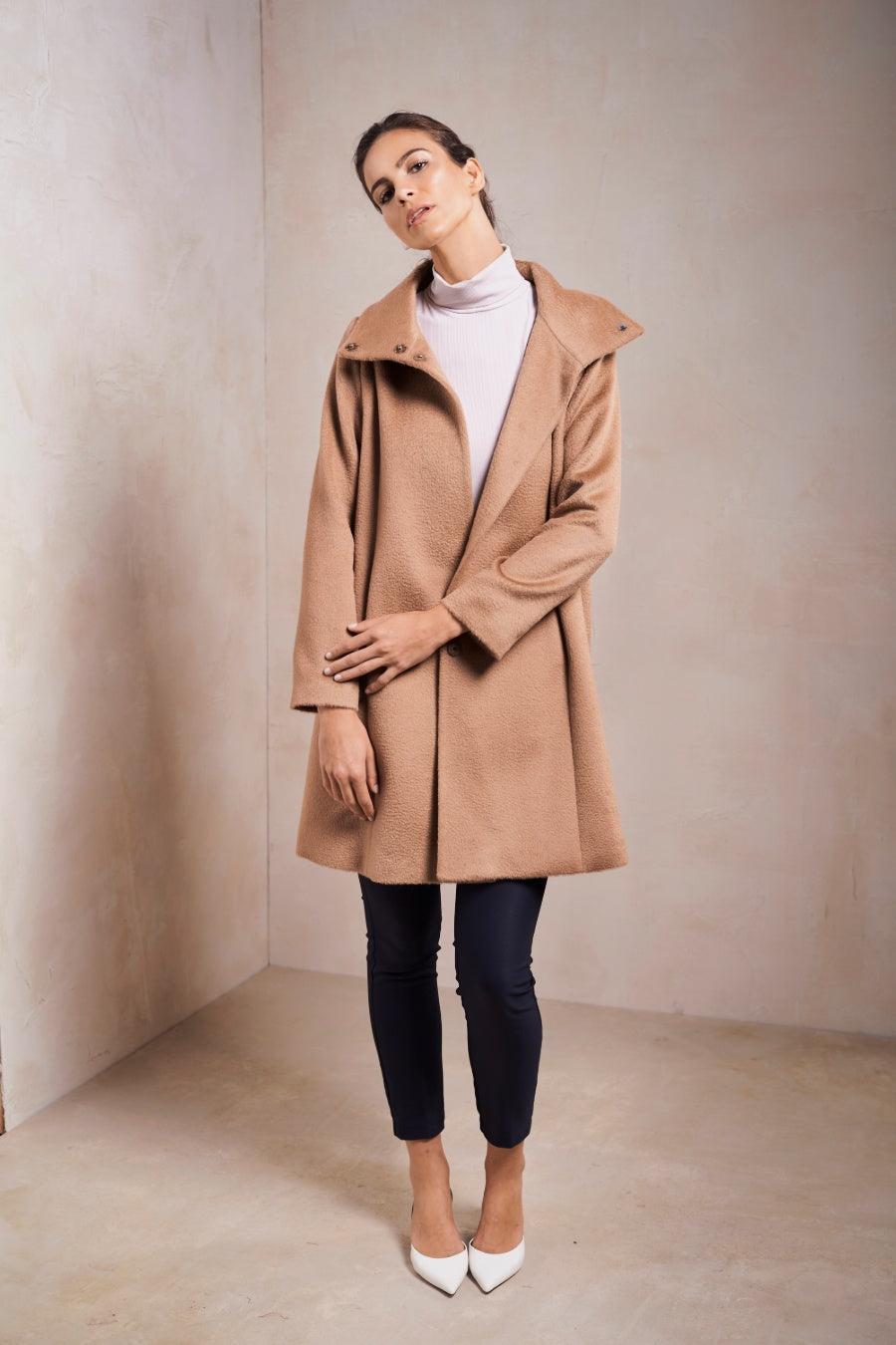 Zafira Coat Baby Alpaca Color Camel