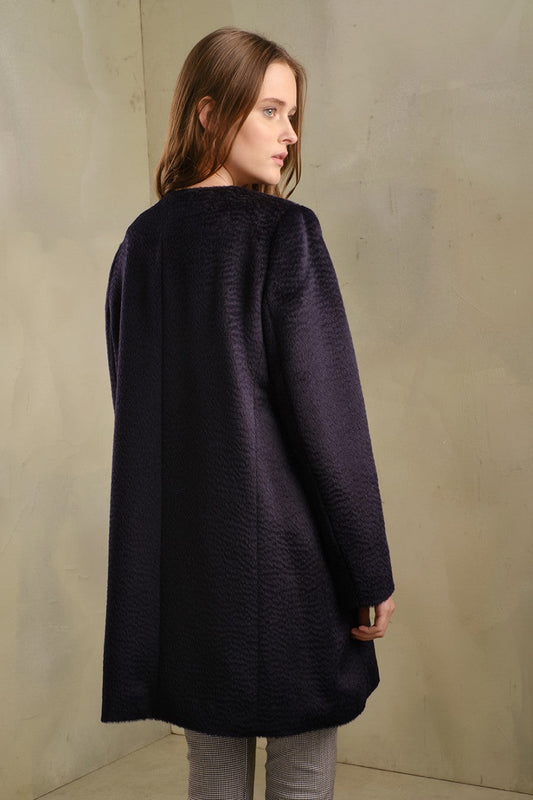 Abrigo Thea Baby Alpaca Suri Color Azul