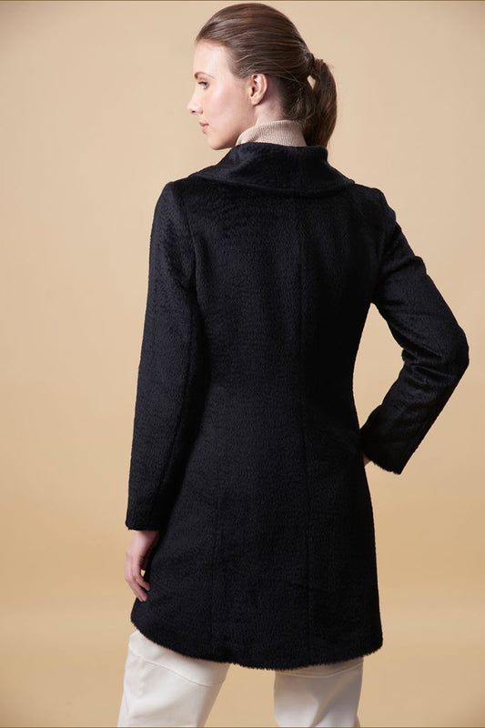 Abrigo Uriah Baby Alpaca Suri Color Negro