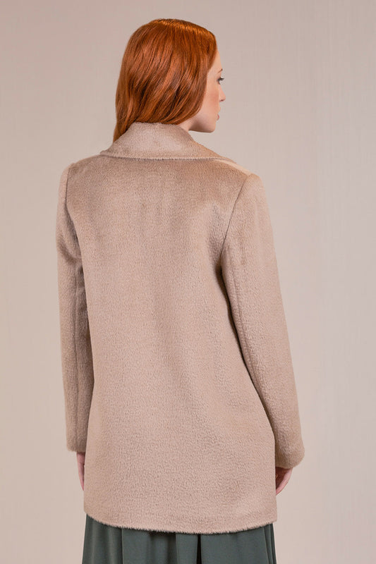 Abrigo Vane Baby Alpaca Suri Color Beige