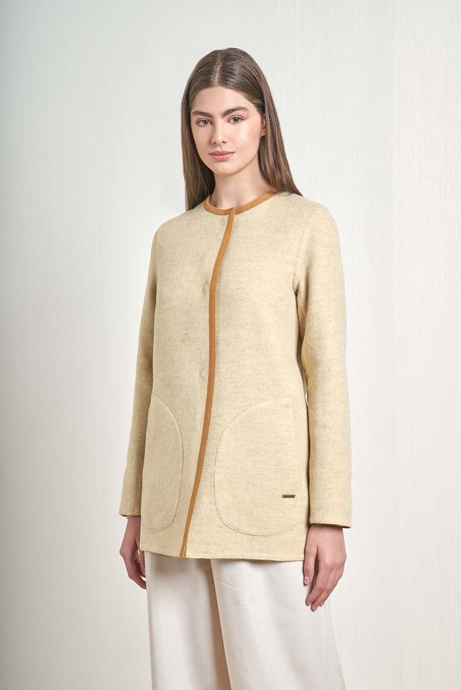 Volvera Coat Baby Alpaca & Wool Color Cream