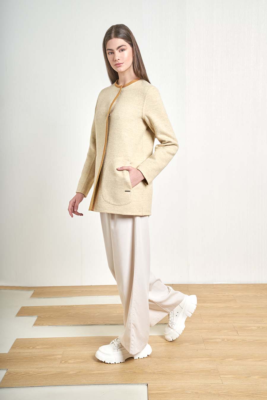 Volvera Coat Baby Alpaca & Wool Color Cream