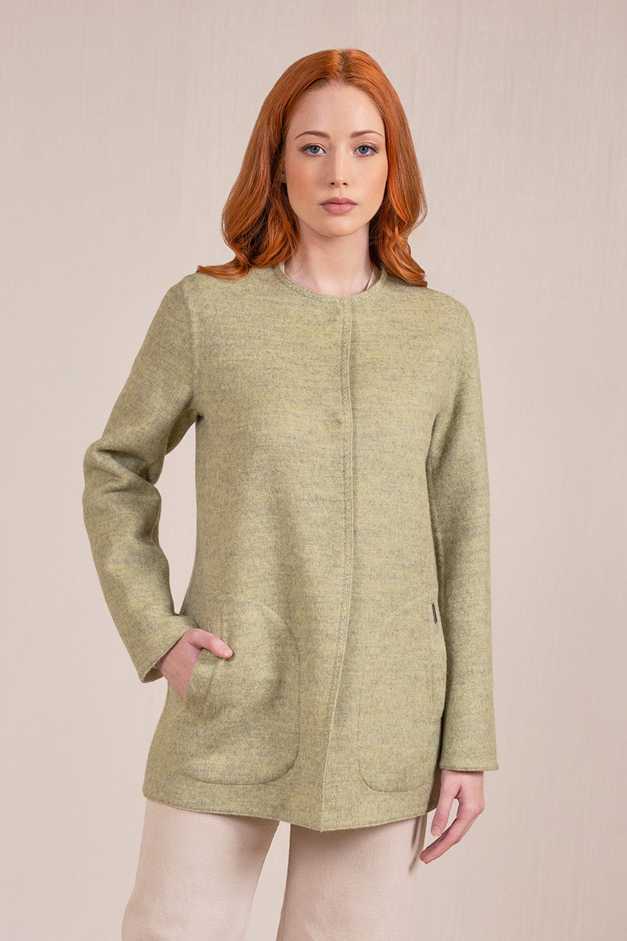 Volvera Coat Baby Alpaca & Wool Color Ecru