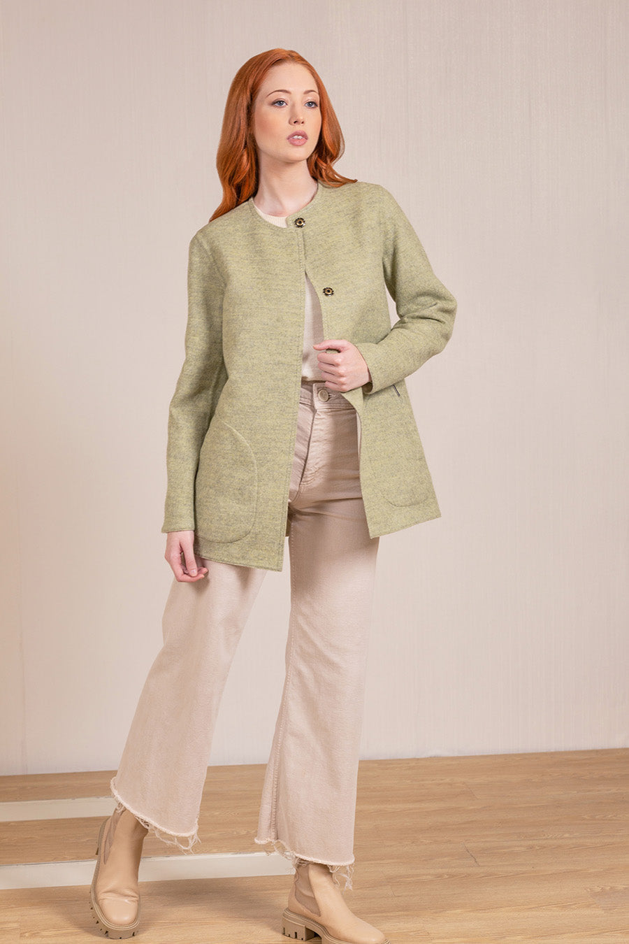 Volvera Coat Baby Alpaca & Wool Color Ecru