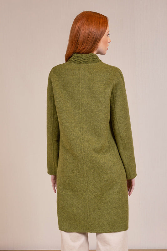 Abrigo Vanadis Baby Alpaca y Lana Color Aguacate