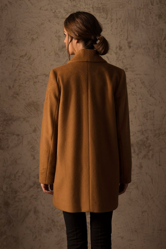 Short Swing - Abrigo Vicuña Vicuña Color Camel