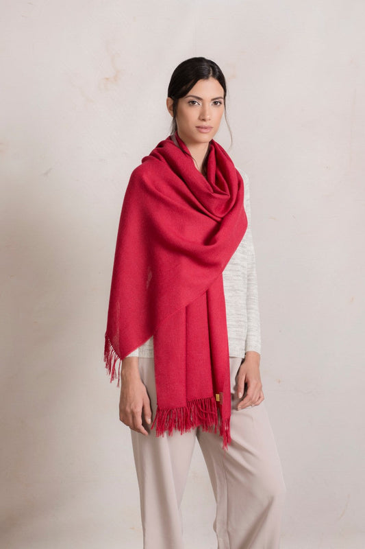 Chal Aurora Baby Alpaca Color Rojo
