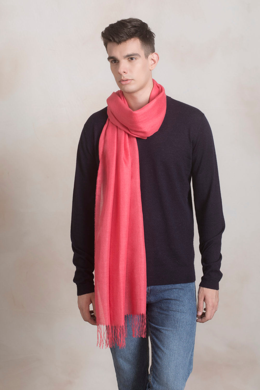 Japones Shawl Baby Alpaca Color Pink