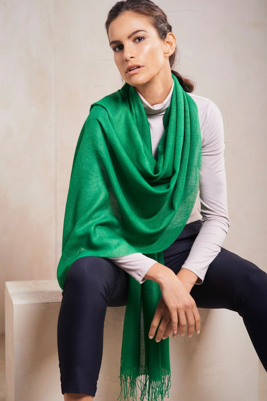 Mantón Japonés Baby Alpaca Color Verde