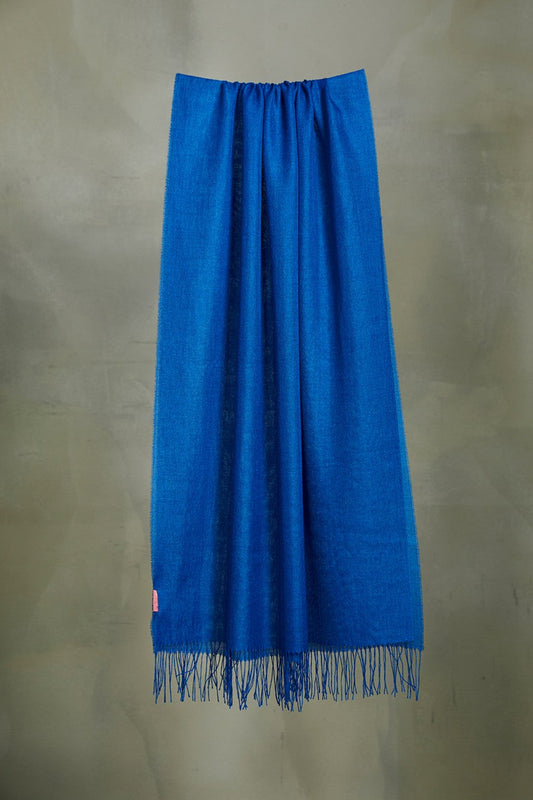 Mantón Japonés Baby Alpaca Color Azul