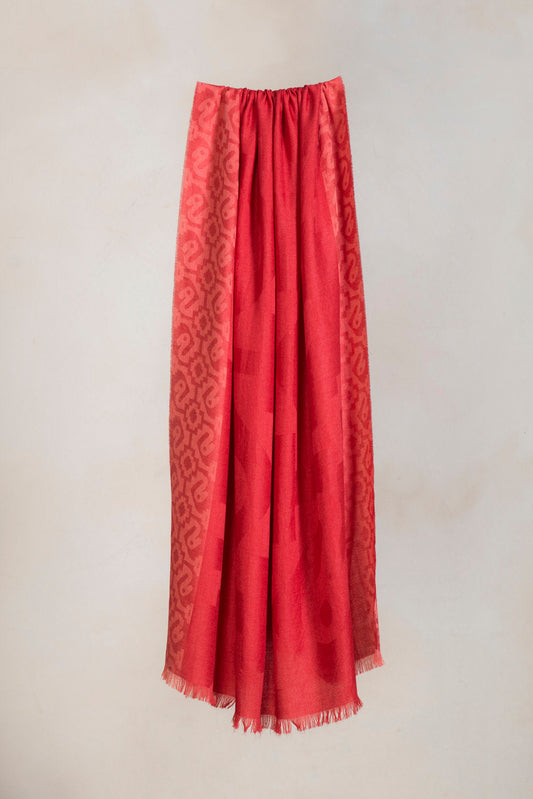 Chancay - 7 Chales Baby Alpaca Color Rojo