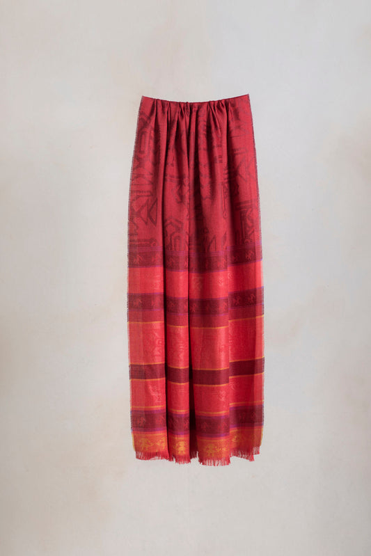 Chancay - 18 Chales Baby Alpaca Color Rojo