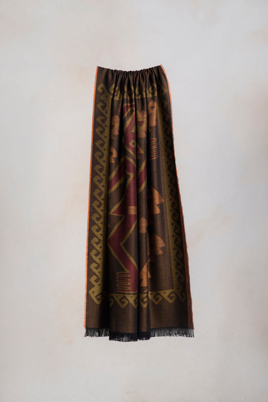 Chimu - 6 Chales Royal Alpaca &amp; Seda Color Negro