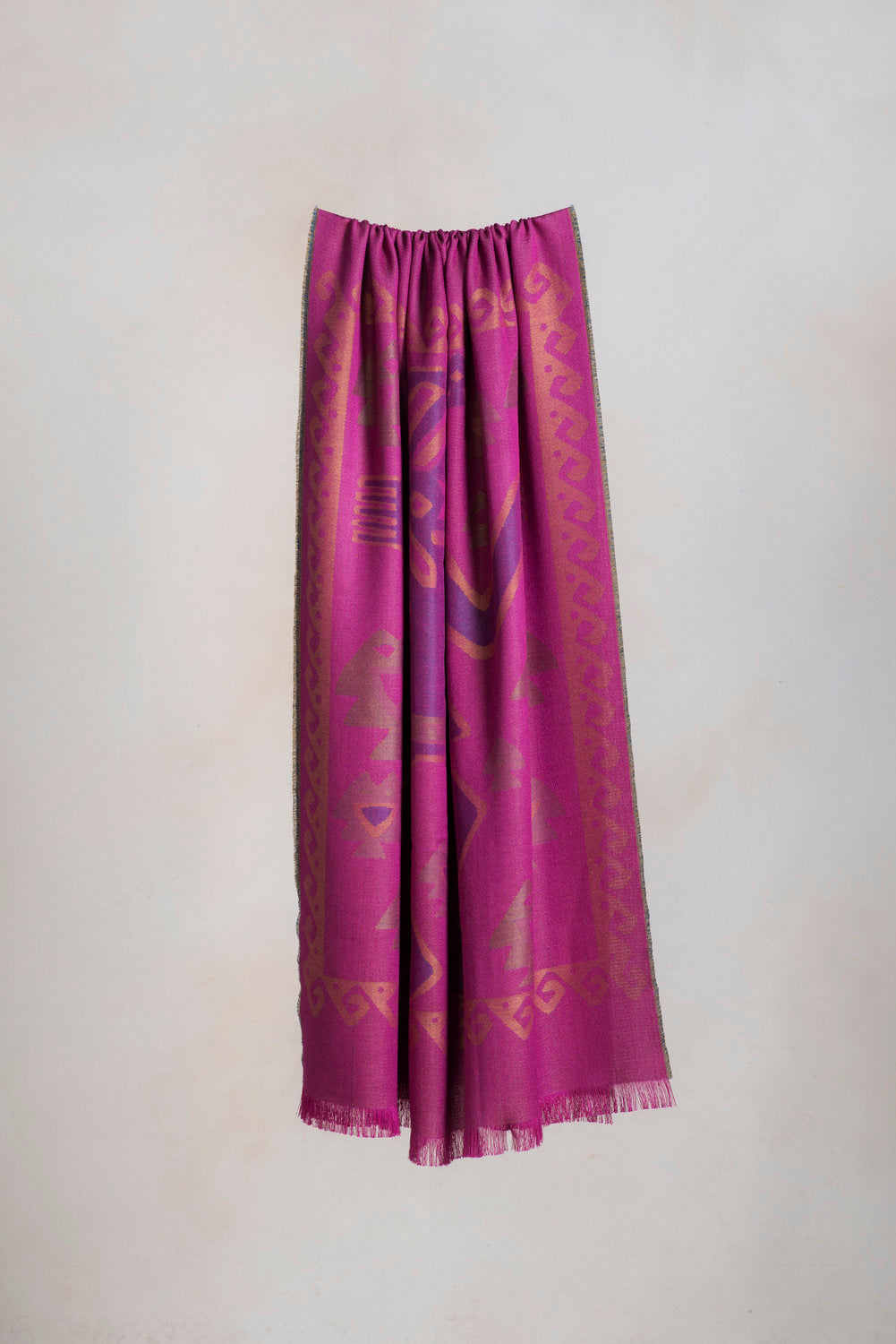 Chimu - 6 Shawl Royal Alpaca & Silk Color Fuccia