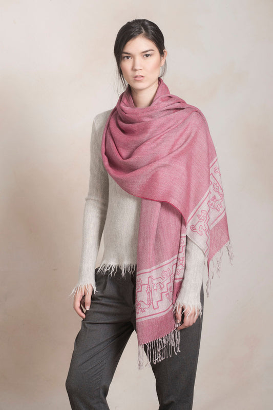Chancay - 12 Chales Baby Alpaca Color Rosa