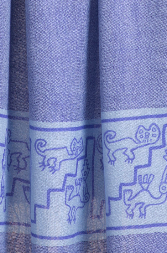 Chancay - 12 Chales Baby Alpaca Color Azul
