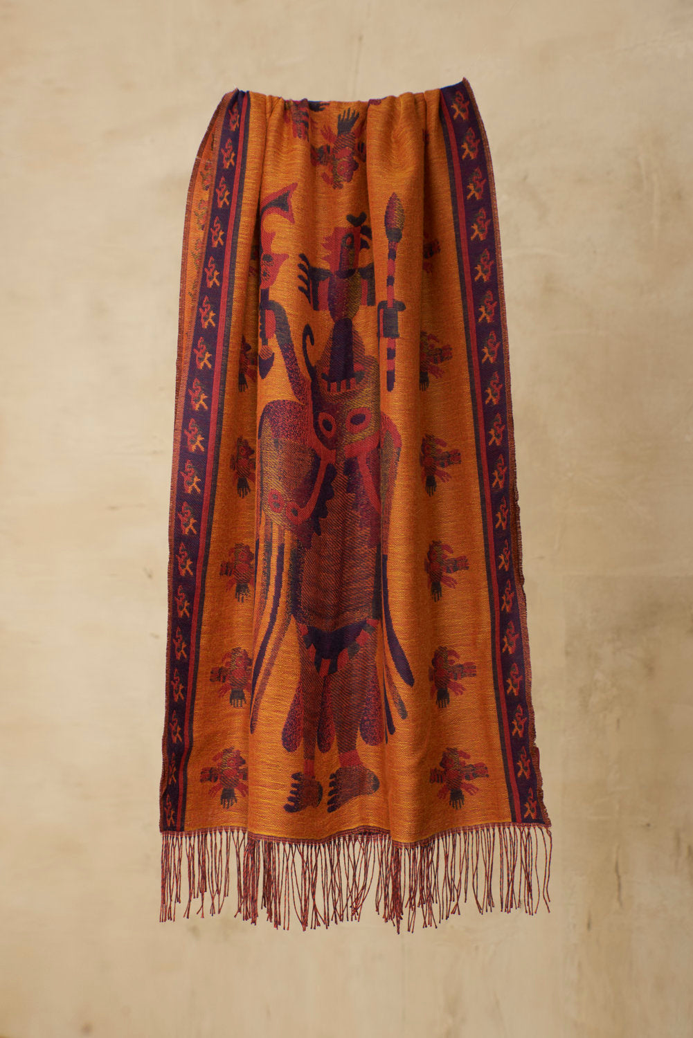 Nazca - 10 Mantón Baby Alpaca Color Guinda