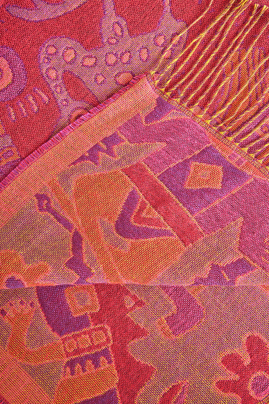 Nazca - 12 Chales Baby Alpaca Color Rojo