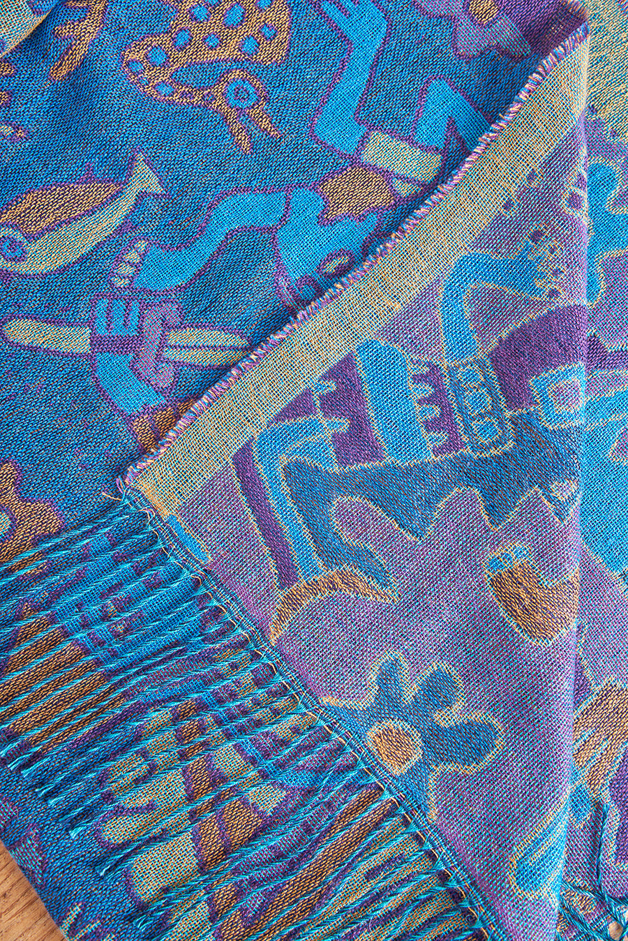 Nazca - 12 Chales Baby Alpaca Color Azul