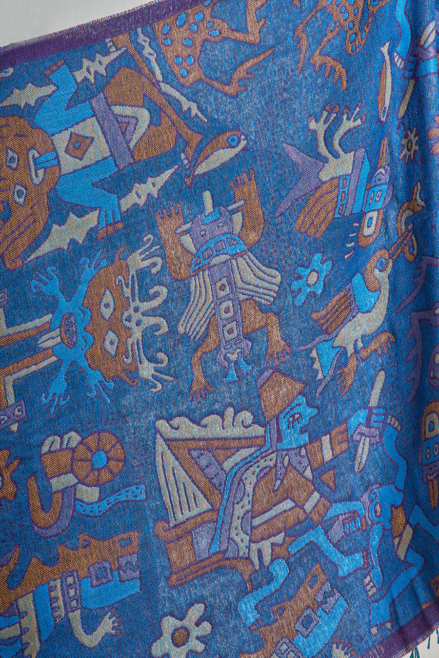 Nazca - 12 Chales Baby Alpaca Color Azul