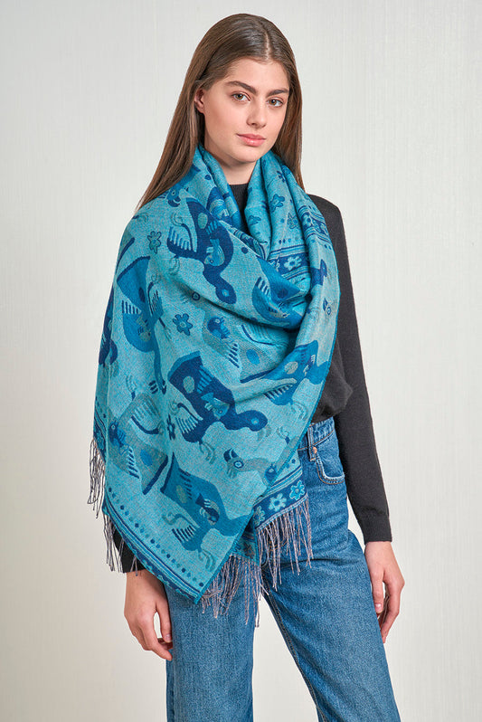 Nazca - 13 Chal Baby Alpaca Color Azul