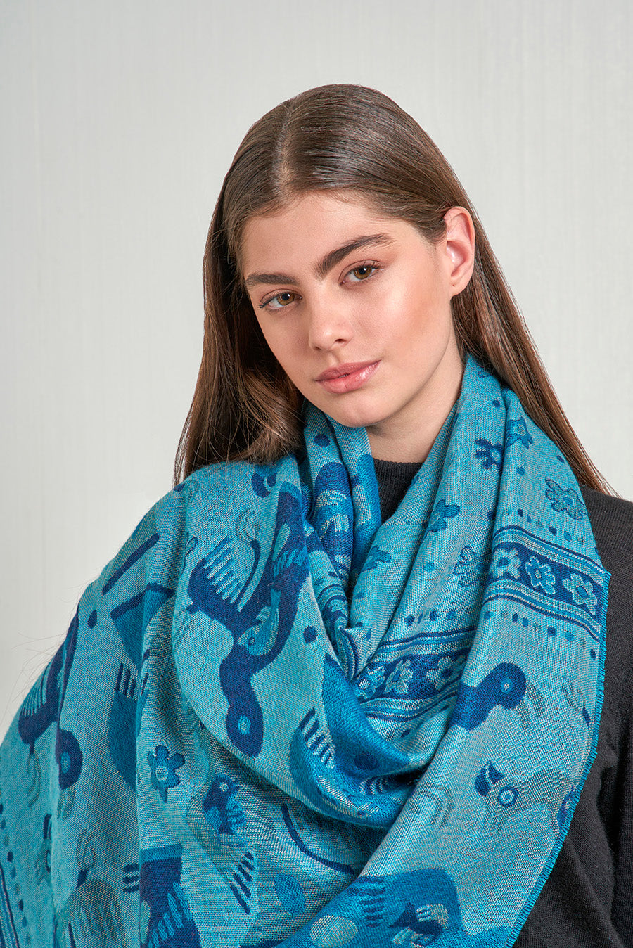 Nazca - 13 Chal Baby Alpaca Color Azul