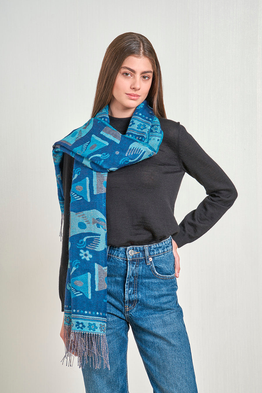 Nazca - 13 Chal Baby Alpaca Color Azul