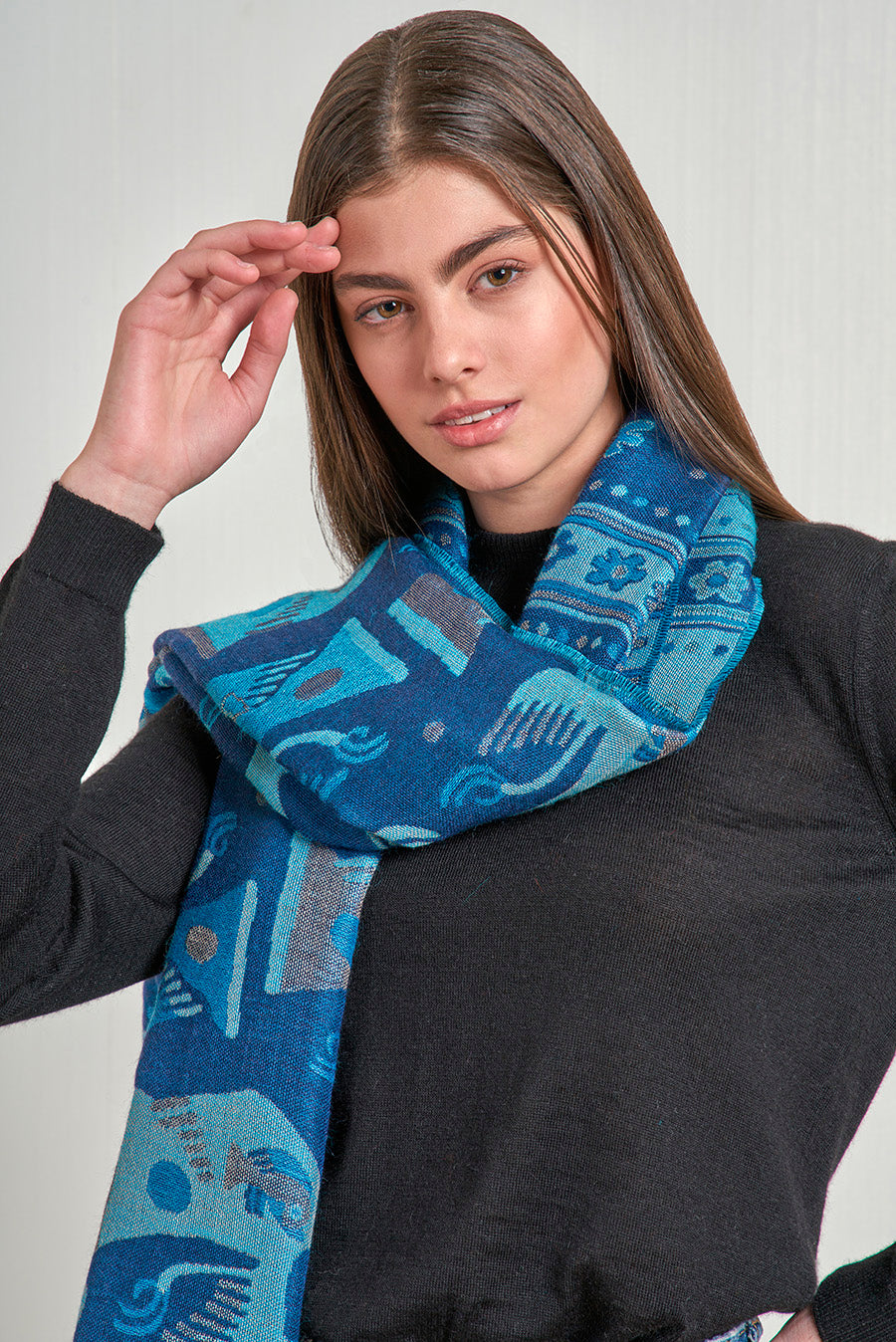 Nazca - 13 Chal Baby Alpaca Color Azul