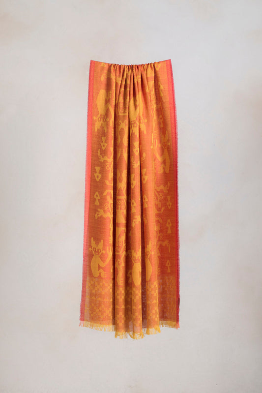 Chancay - 20 Chal Royal Alpaca &amp; Seda Color Rojo