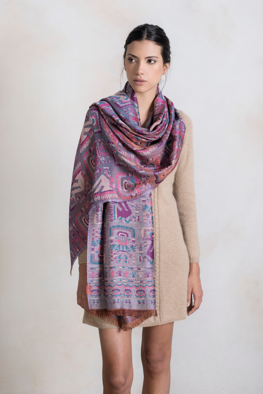 Lambayeque - 3 Shawl Royal Alpaca & Silk Color Multicolor