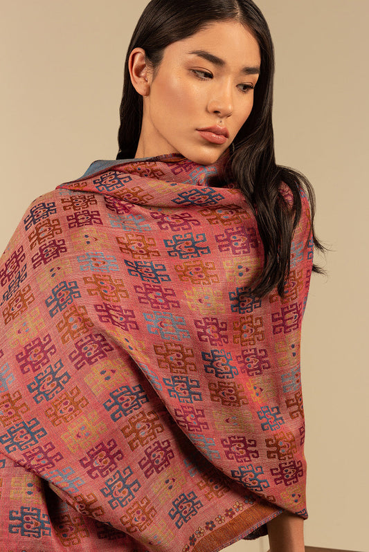 Nazca - 26 Chal Royal Alpaca &amp; Seda Color Rosa