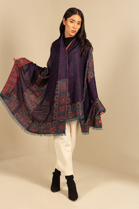 Nazca - 27 Chal Royal Alpaca &amp; Seda Color Azul