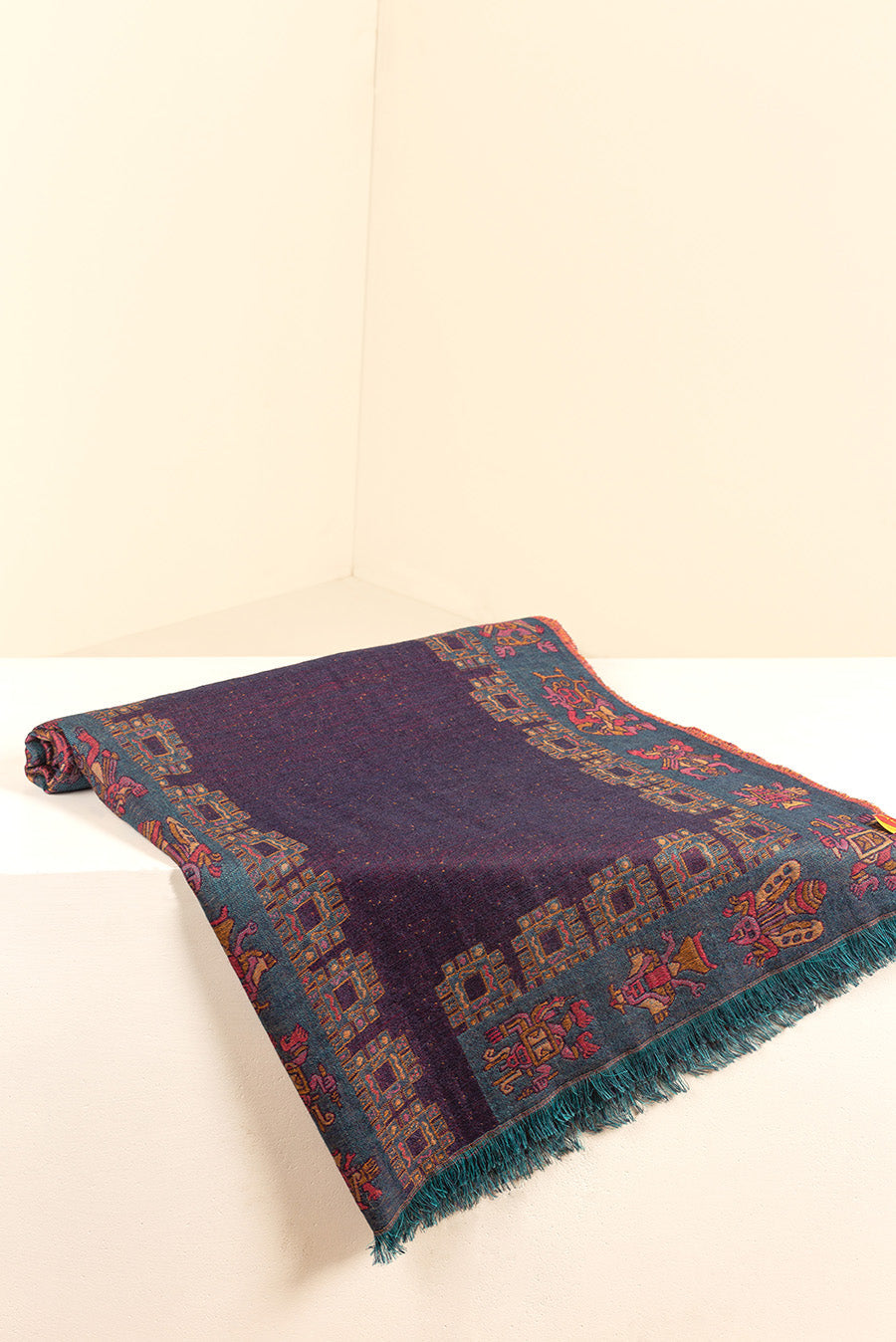 Nazca - 27 Chal Royal Alpaca &amp; Seda Color Azul