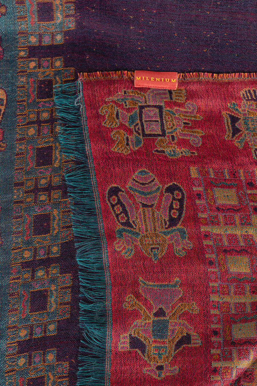 Nazca - 27 Chal Royal Alpaca &amp; Seda Color Azul