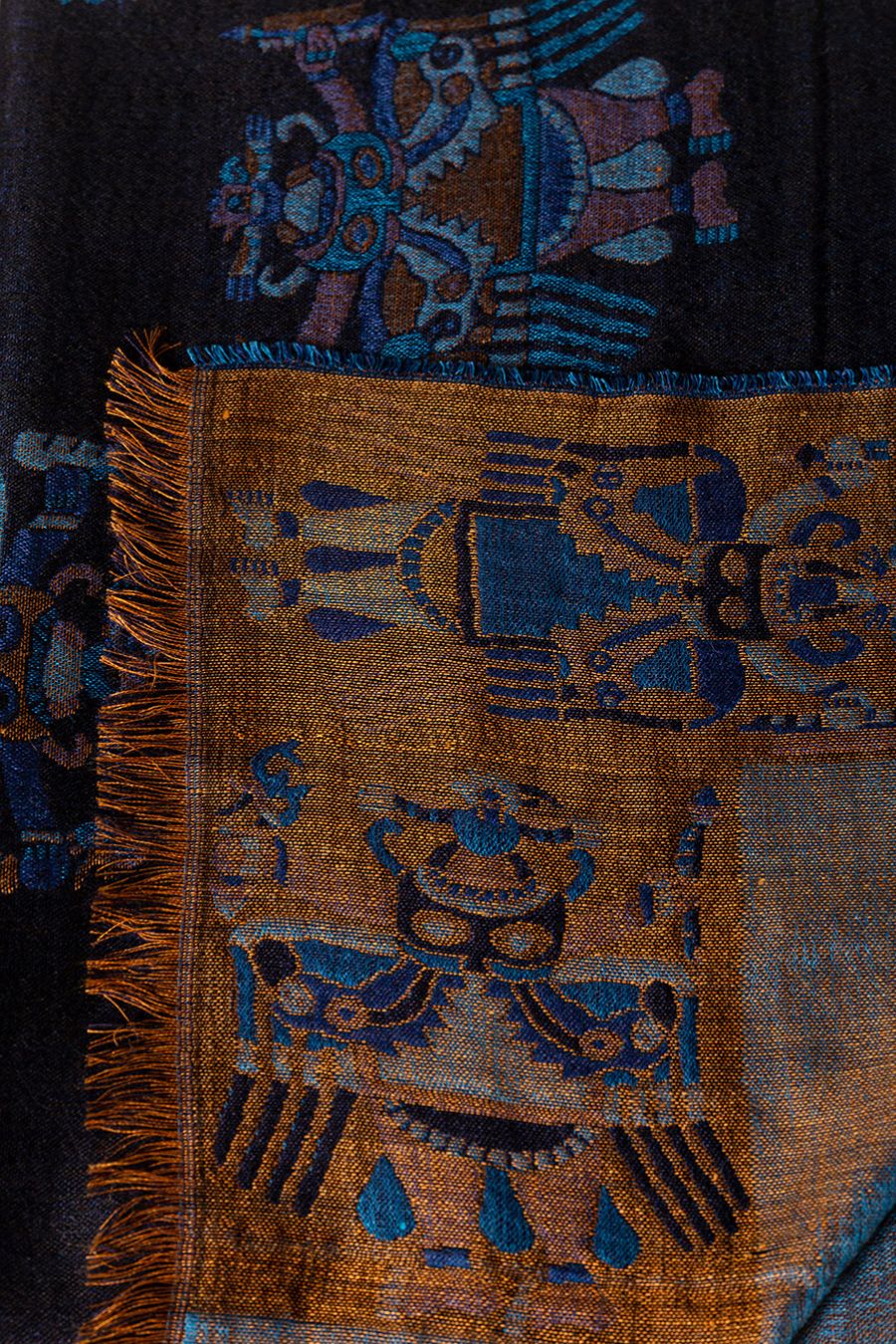 Nazca - 28 Chal Royal Alpaca &amp; Seda Color Azul
