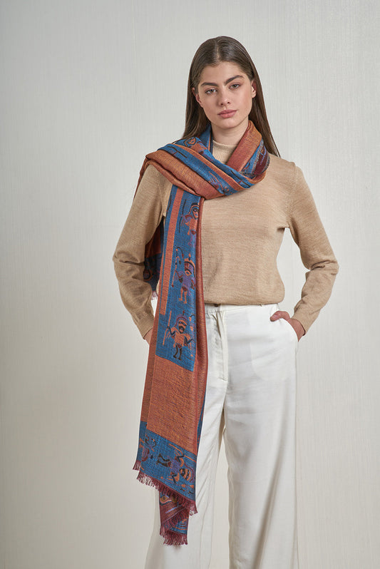 Nazca - 29 Chal Royal Alpaca &amp; Seda Color Negro