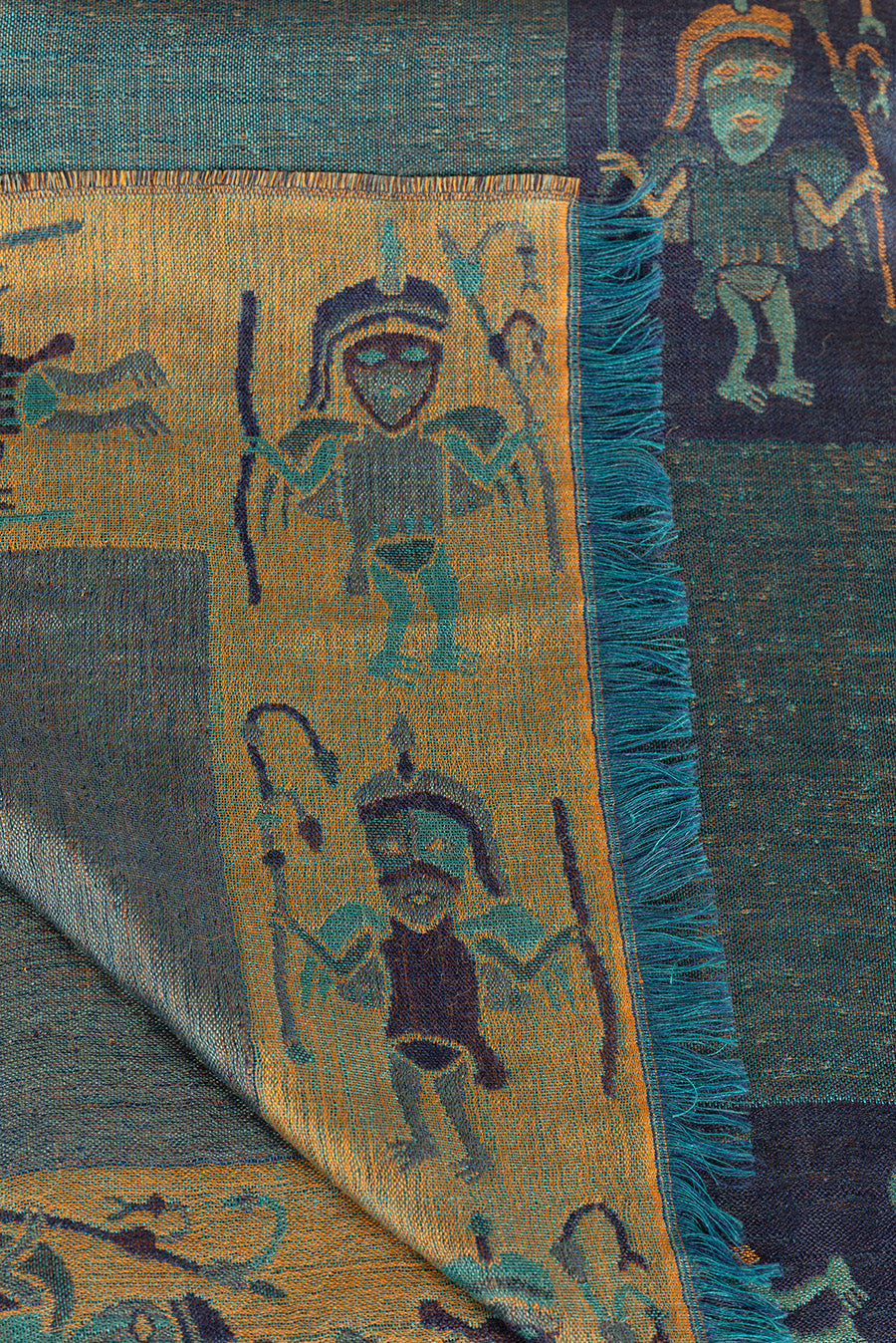 Nazca - 30 Chales Royal Alpaca &amp; Seda Color Azul