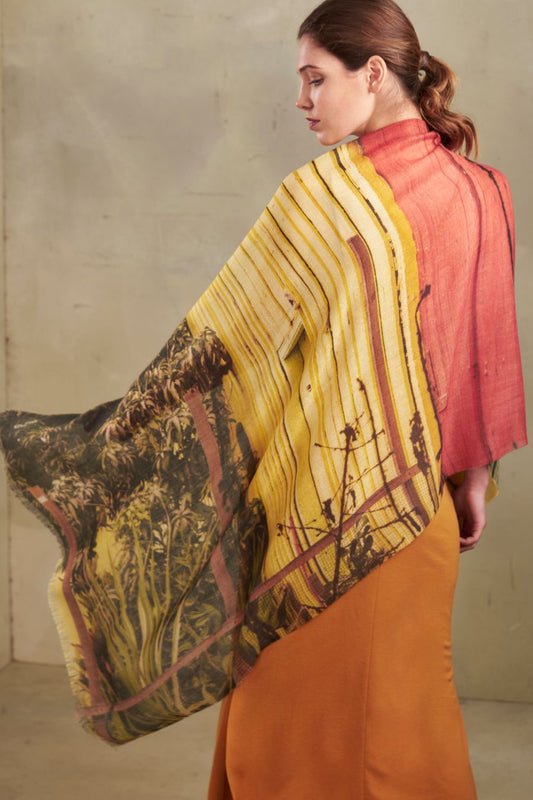 La Puerta Roja Mantón Baby Alpaca Color Multicolor