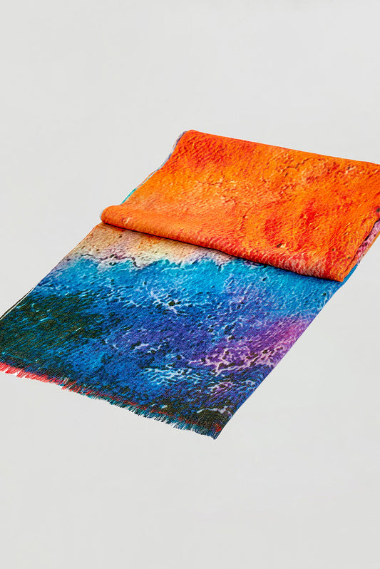 Mensaje Del Color Chal Baby Alpaca Color Multicolor