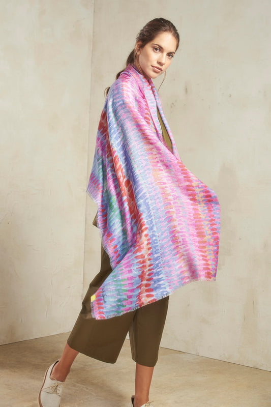 Chal Horizonte Celeste Baby Alpaca Color Multicolor
