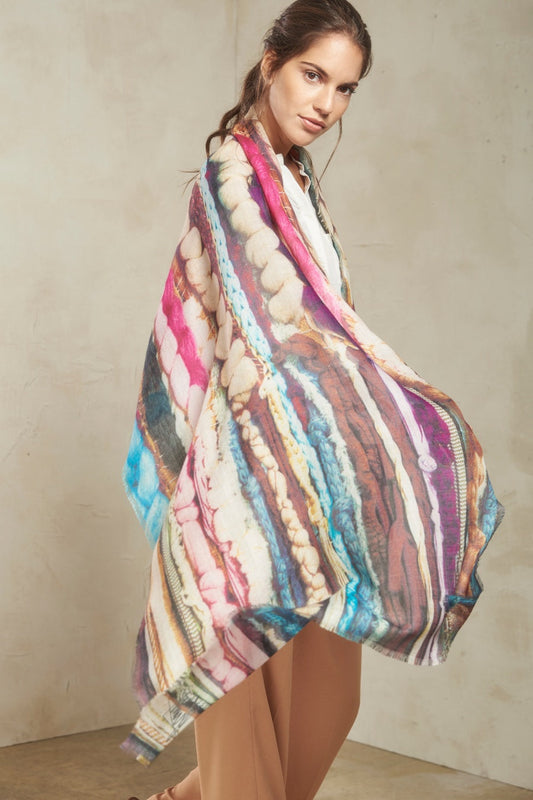 Alma Del Cielo Chal Baby Alpaca Color Multicolor
