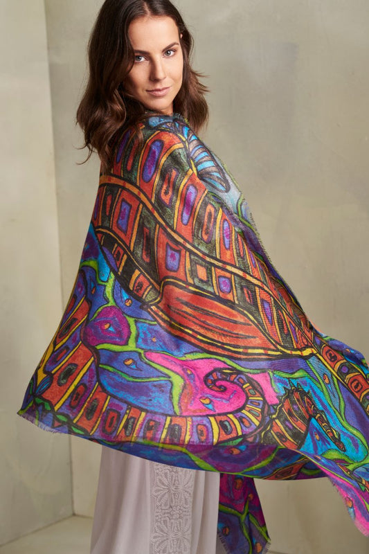 Amores Del Mar Chal Baby Alpaca Color Multicolor